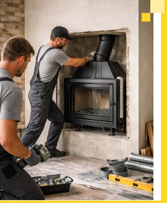 Установка каминных топок в Луховицах: монтаж, подключение