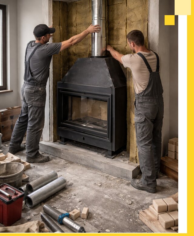 Изготовление и монтаж закрытых каминов в Луховицах под ключ