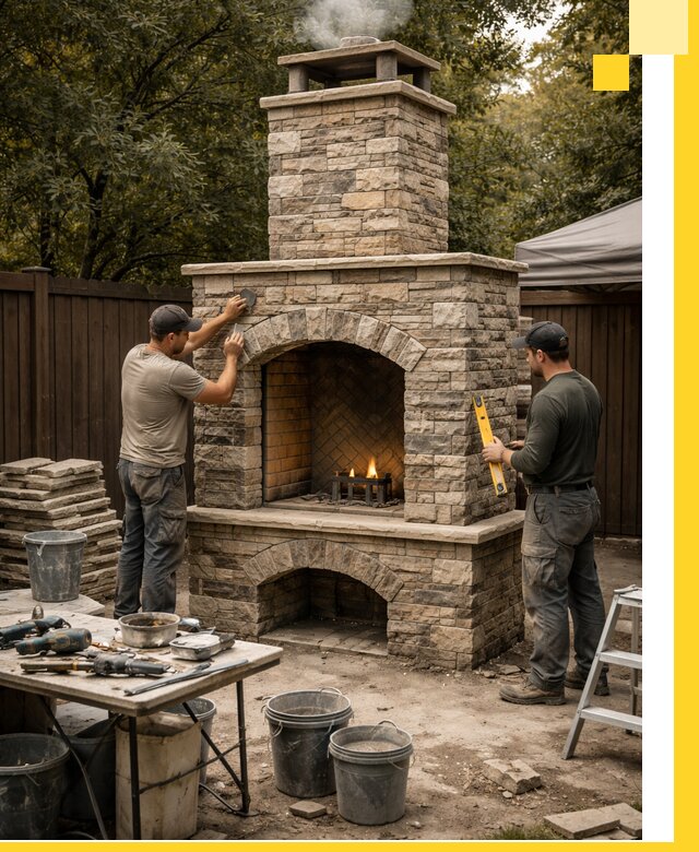 Проектирование и установка уличных каминов в Луховицах