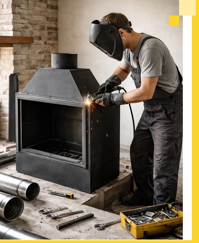 Продажа и установка металлических каминов в Луховицах под ключ