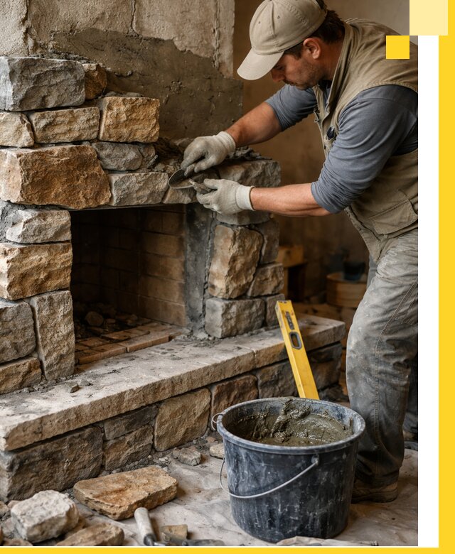 Изготовление и установка каменных каминов под ключ в Луховицах