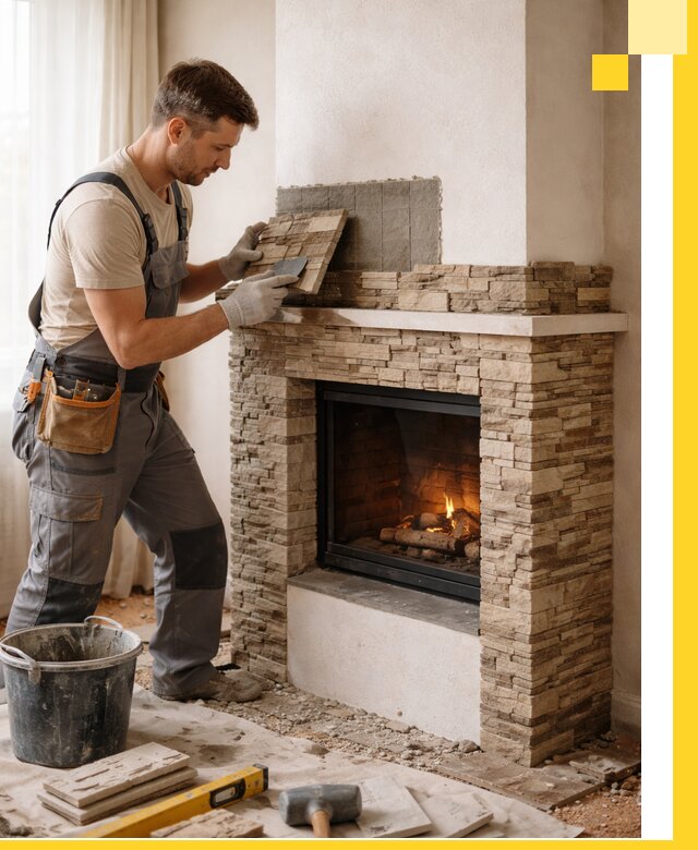 Изготовление и монтаж каминов для дома под ключ в Луховицах