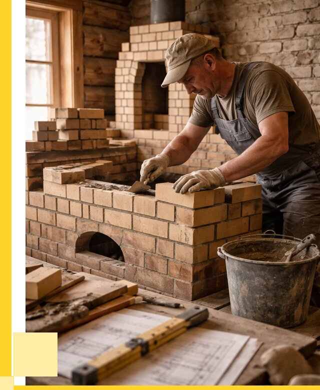 Кладка печей из кирпича в Луховицах цены от 31035 р. - ЭриданЛхв