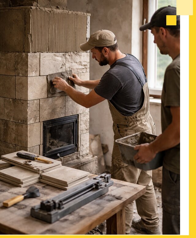 Профессиональная облицовка печей в Луховицах: керамика и камень