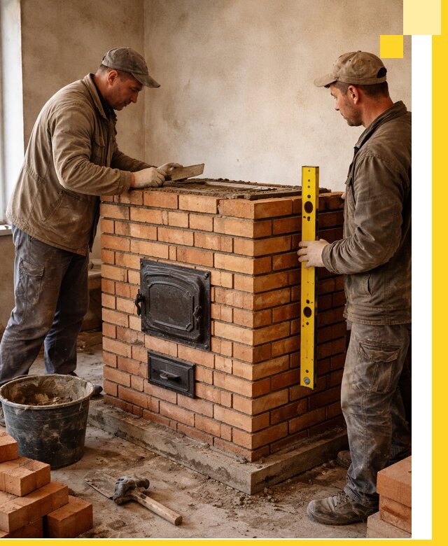 Отопительные печи под ключ в Луховицах, установка и сборка