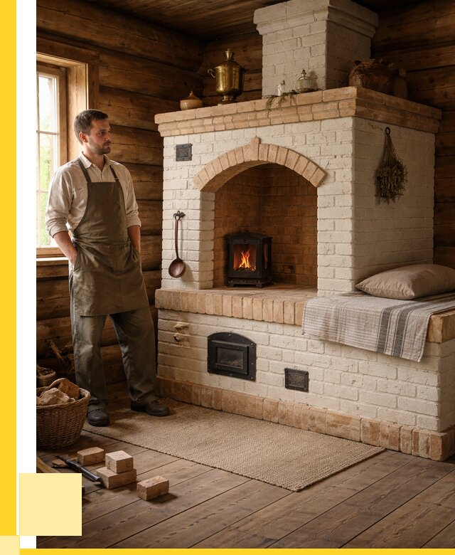 Русские печи с лежанкой под ключ в Луховицах от 155175 р. ЭриданЛхв