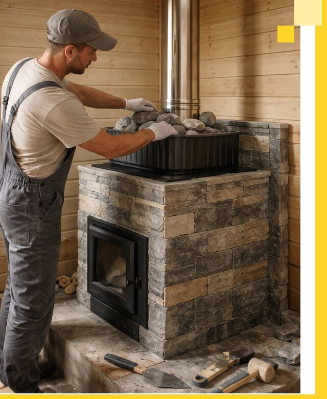 Печи для парной в Луховицах, производство, монтаж и обслуживание