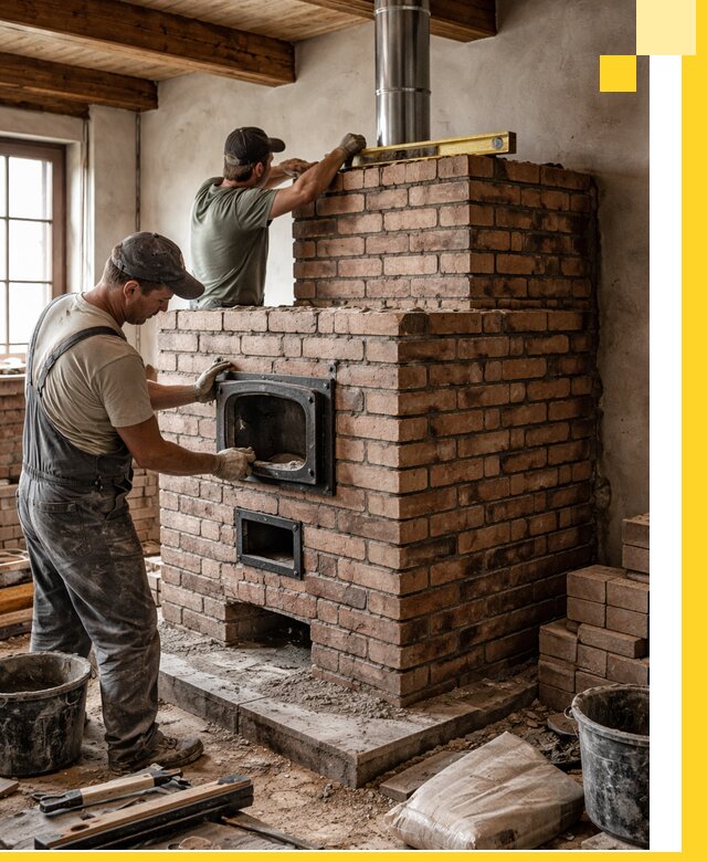 Печи для загородного дома под ключ в Луховицах — монтаж и сервис