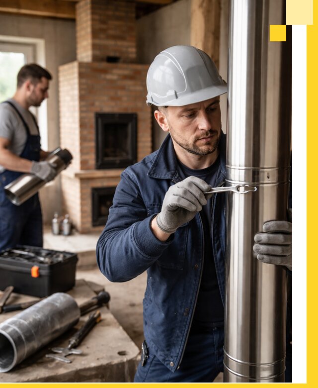 Профессиональный монтаж дымоходов для печей в Луховицах