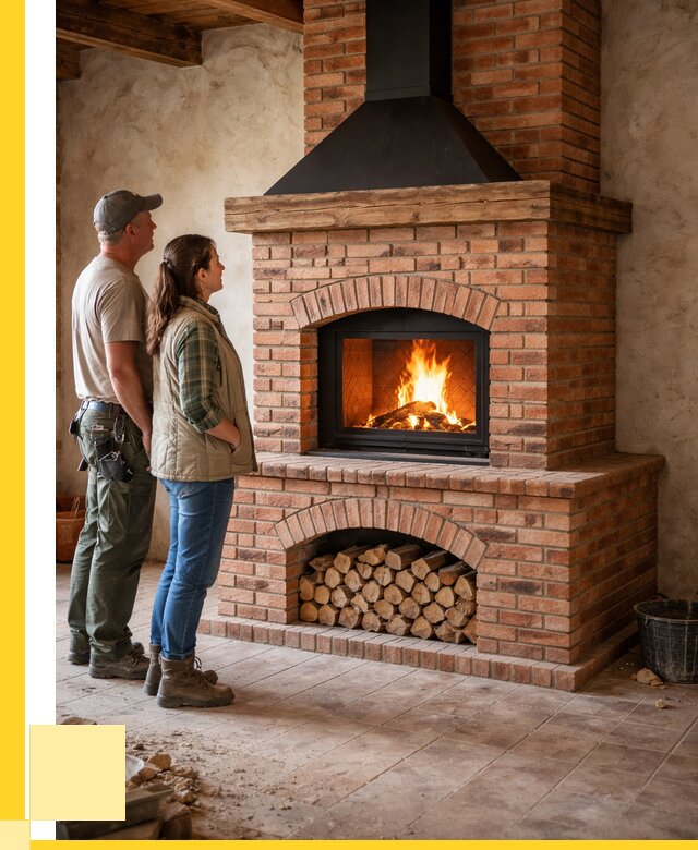 Печи камины из кирпича в Луховицах от 124140 р. | ЭриданЛхв