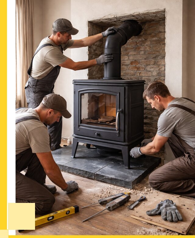 Монтаж печи камина в частном доме в Луховицах от 25863 р. | ЭриданЛхв