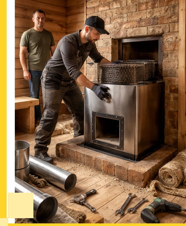 Монтаж банных печей под ключ в Луховицах от 18621 р., ЭриданЛхв