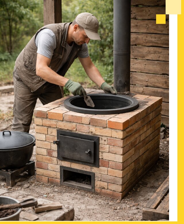 Изготовление и установка печей для казана в Луховицах под ключ