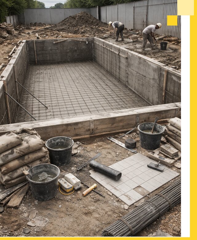 Строительство бассейнов под ключ в Луховицах, дизайн и монтаж