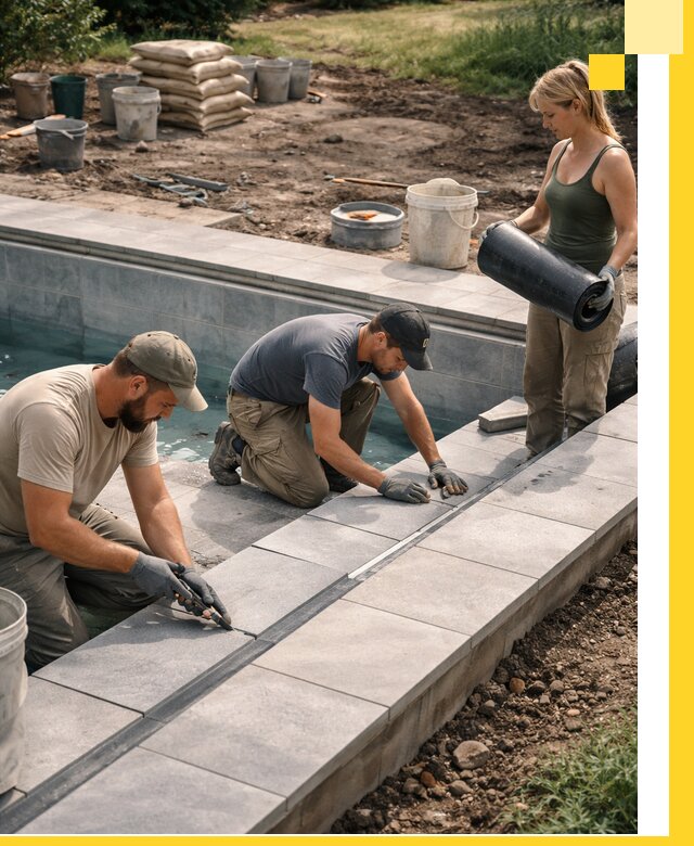 Строительство и монтаж уличных бассейнов под ключ в Луховицах