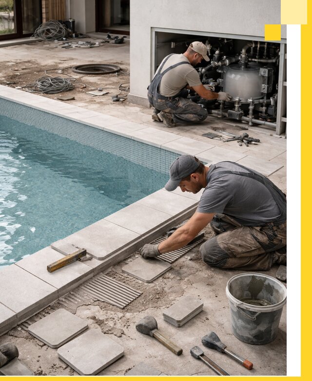 Строительство и монтаж бассейнов в коттедже в Луховицах