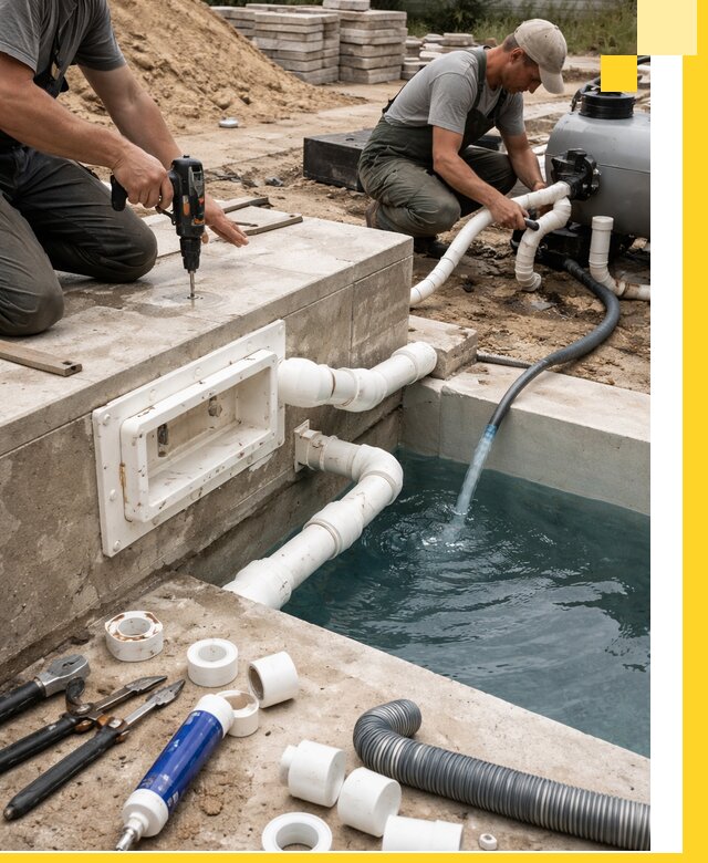 Строительство скиммерных бассейнов под ключ в Луховицах