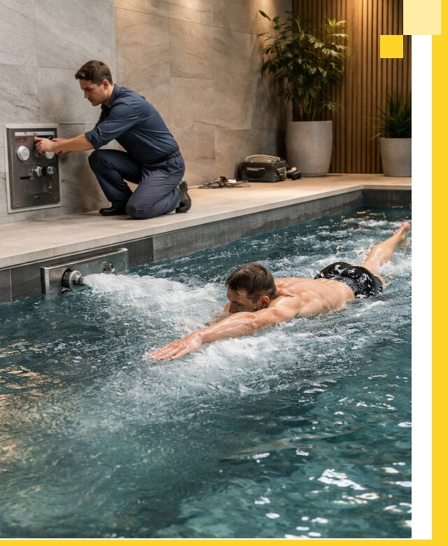 Проектирование и монтаж бассейнов с противотоком в Луховицах