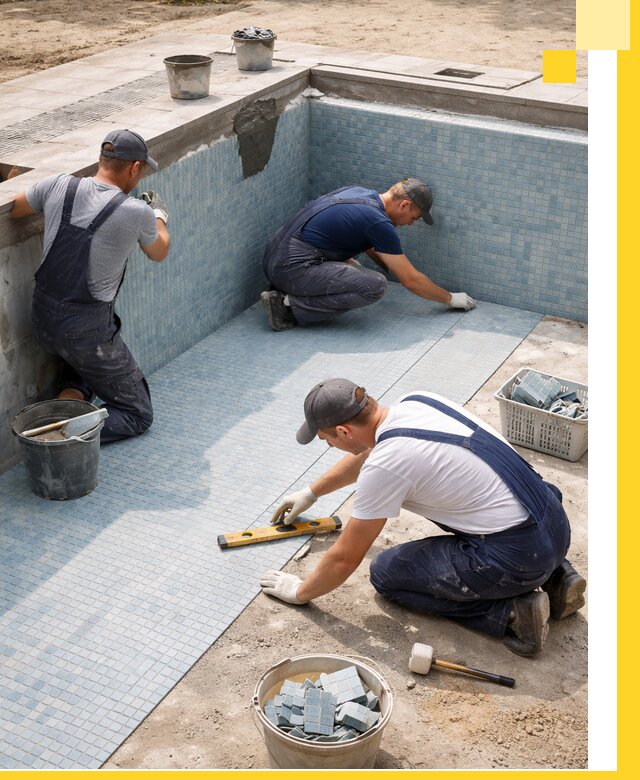 Укладка и установка плитки для бассейнов под ключ в Луховицах