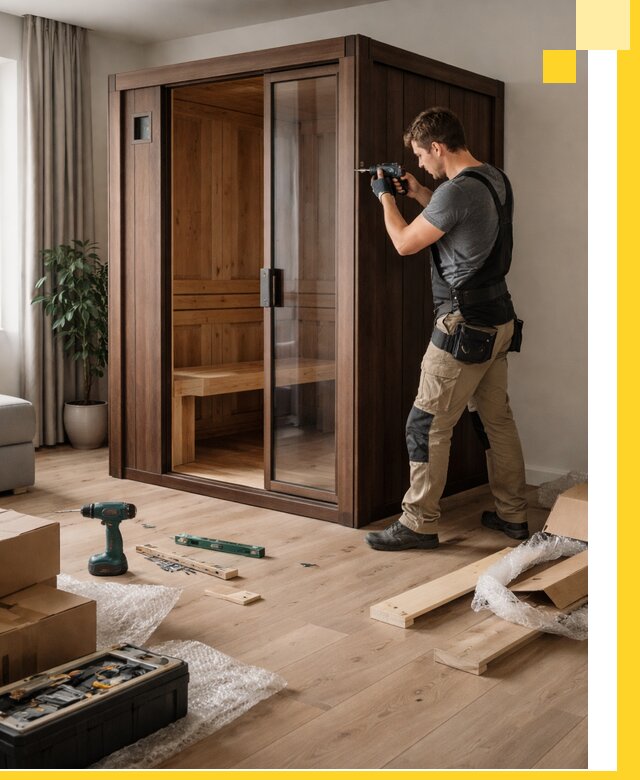 Установка и производство мини саун под ключ в Луховицах