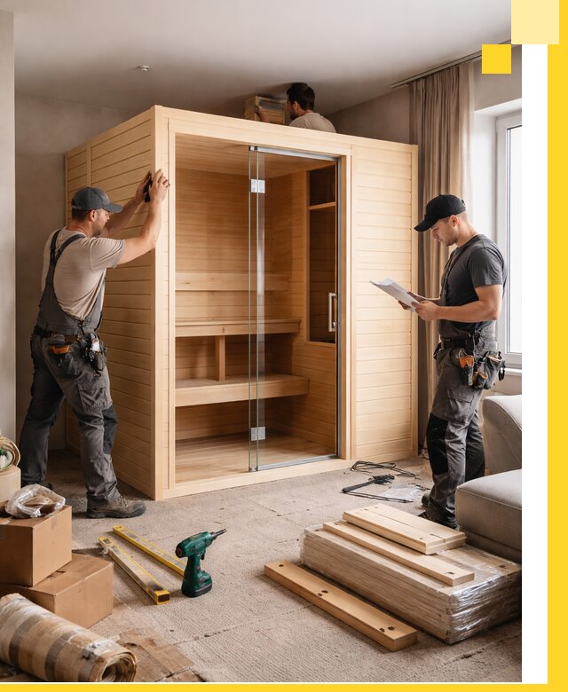 Установка и благоустройство саун в квартире в Луховицах