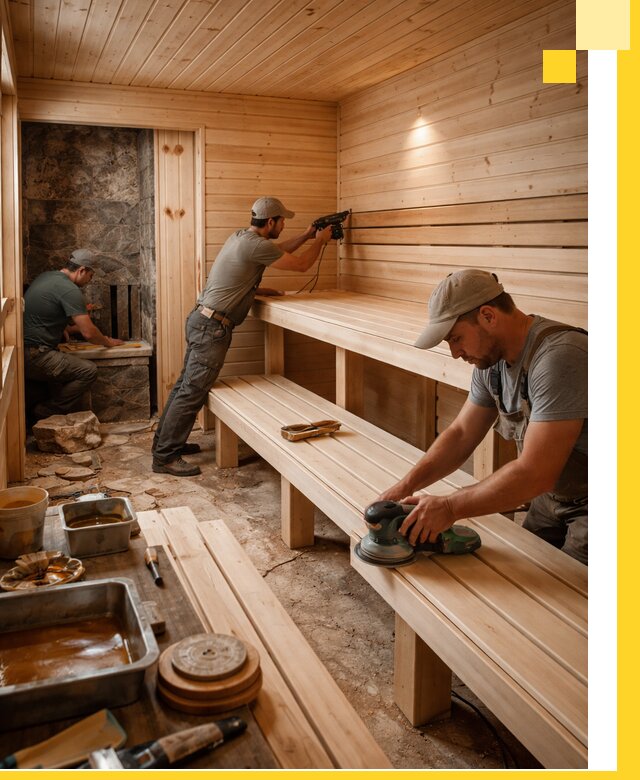 Профессиональная отделка бань в Луховицах под ключ, с гарантией