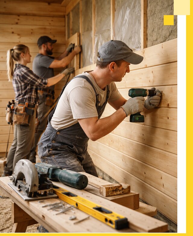 Обшивка бань под ключ в Луховицах: отделка стен и потолков