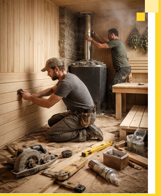 Полное строительство и оснащение парных под ключ в Луховицах