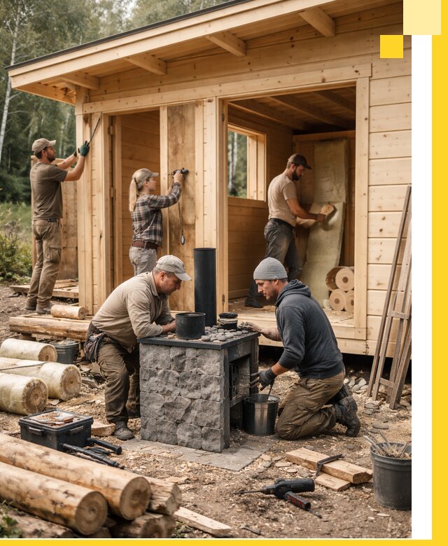 Купить баню под ключ в Луховицах строительство монтаж отделка