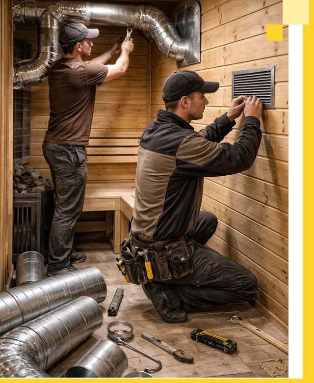 Проектирование и монтаж вентиляции бани в Луховицах под ключ