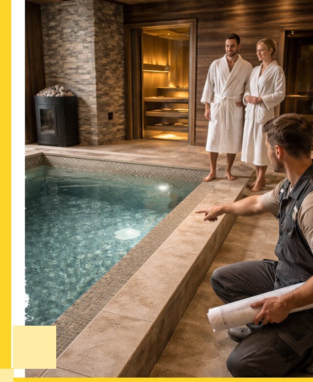 Проект бани с бассейном под ключ в Луховицах от 67243 р. | ЭриданЛхв