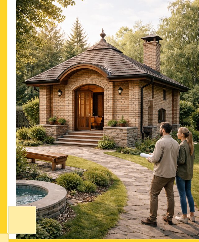 Проект кирпичной бани в Луховицах от 31035 р. | ЭриданЛхв