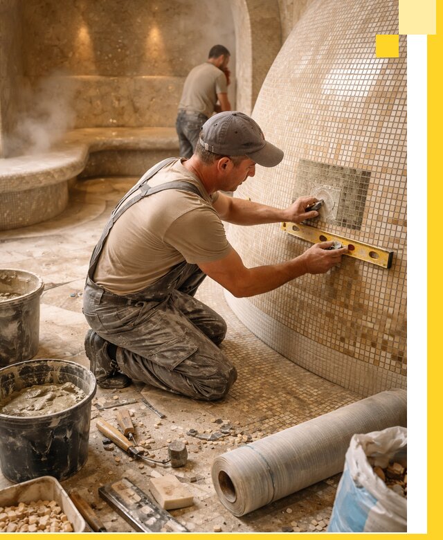 Хамам под ключ в Луховицах: проектирование, строительство, отделка