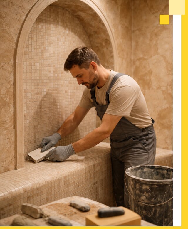 Профессиональная отделка хамамов с мозаикой под ключ в Луховицах