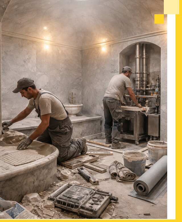 Строительство турецких бань хаммам под ключ в Луховицах