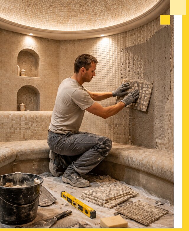 Устройство и монтаж домашнего хамама под ключ в Луховицах