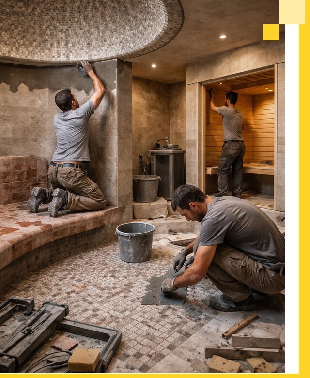 Проект и строительство хамама бани и сауны под ключ в Луховицах