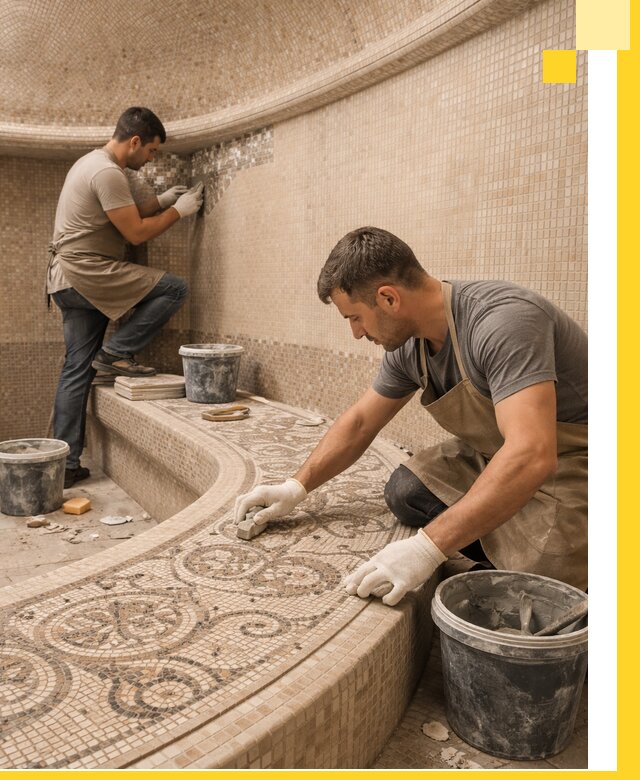 Плитка для хамама в Луховицах, укладка, подбор и поставка