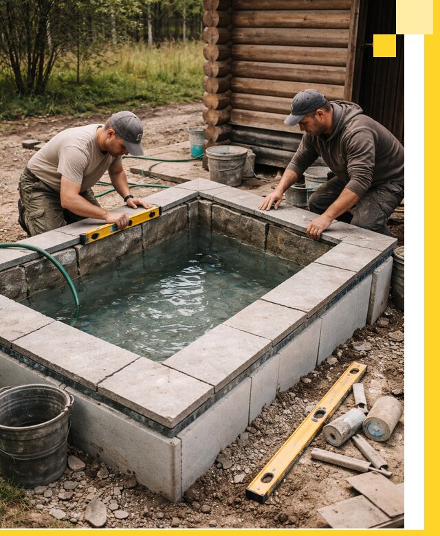 Изготовление и установка холодных купелей под ключ в Луховицах